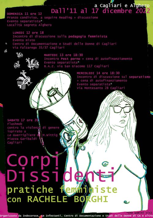 CORPI DISSIDENTI  PRATICHE FEMMINISTE CON RACHELE BORGHI