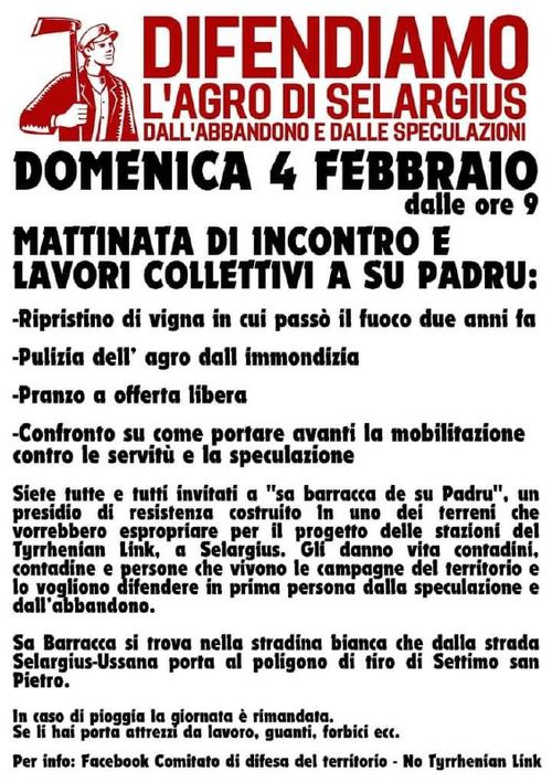 DIFENDIAMO L'AGRO DI SELARGIUS - Mattinata di incontri e lavori collettivi a Su Padru