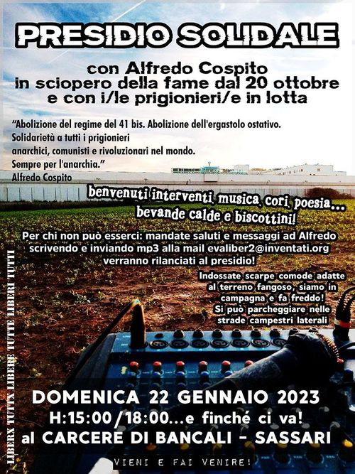 PRESIDIO SOLIDALE al CARCERE DI BANCALI - SASSARI 