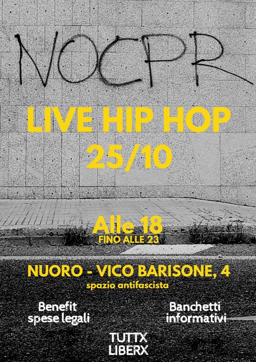 Serata hip hop benefit spese legali per le lotte contro il 41bis e i cpr. LIVE / OPEN MIC🎤