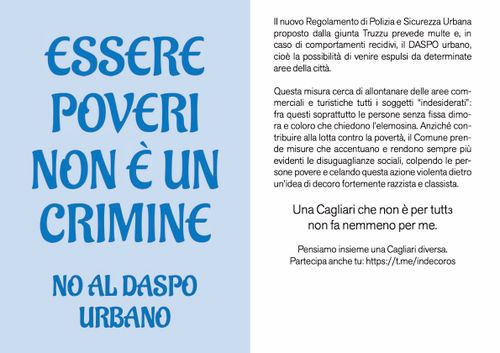 Presidio contro il Nuovo regolamento di Polizia