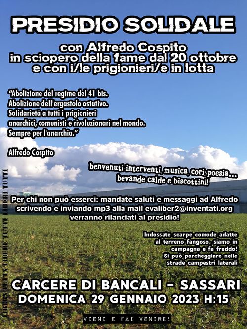 PRESIDIO SOLIDALE al CARCERE DI BANCALI - SASSARI