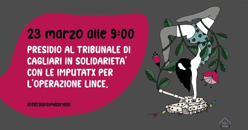 Presidio in solidarietà con le imputatx nell'Operazione Lince