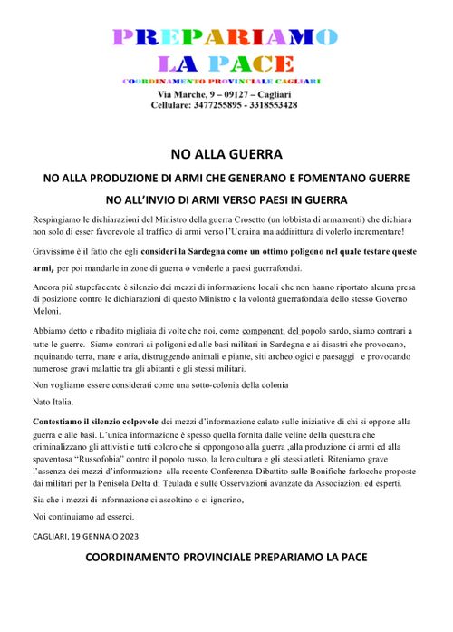 Presidio contro la guerra