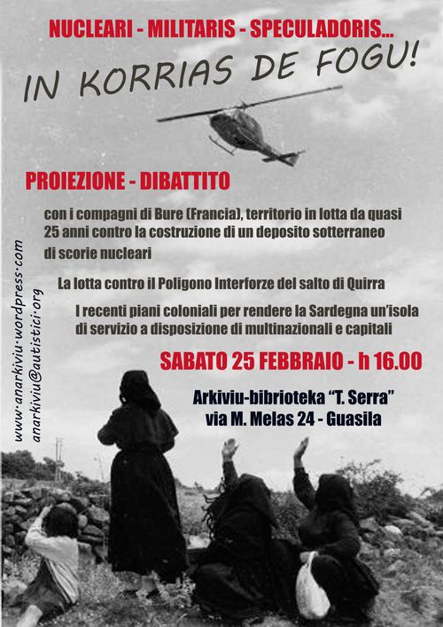 Proiezione-dibattito con i compagni di Bure (Francia)