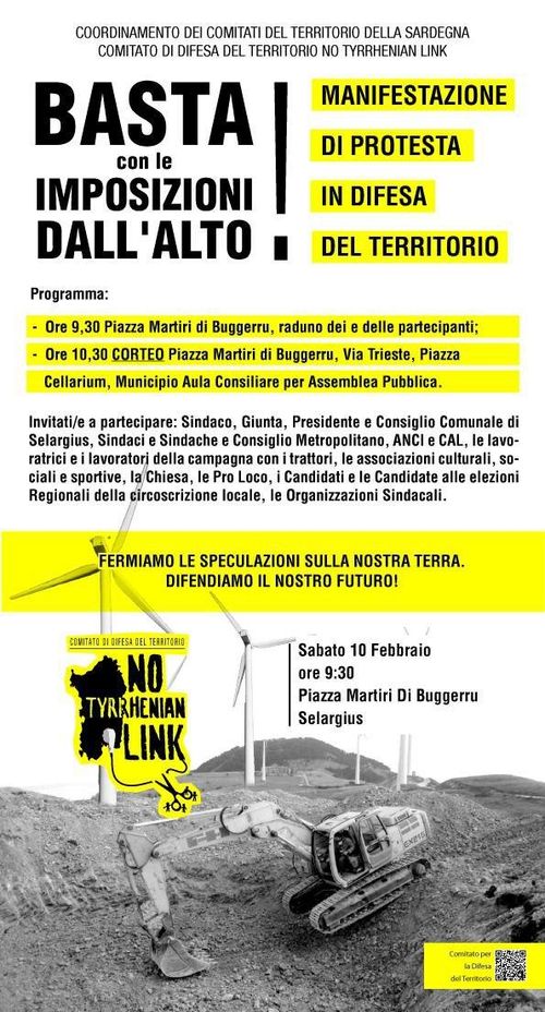 Manifestazione di protesta in difesa del territorio