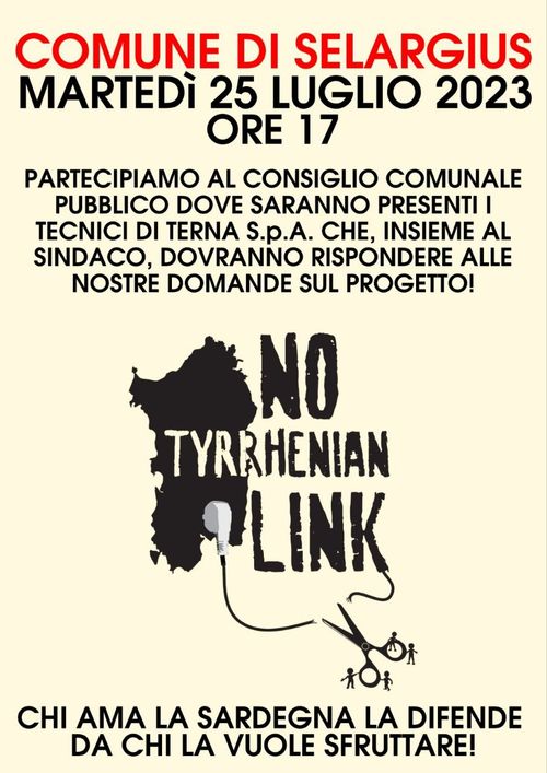 No Tyrrhenian Link - Consiglio Comunale Pubblico