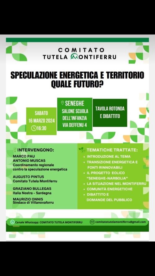 Speculazione Energetica e Territorio quale Futuro?