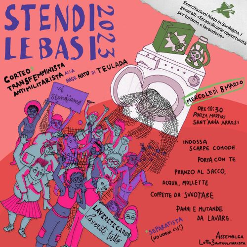Corteo transfemminista antimilitarista alla base NATO di Teulada