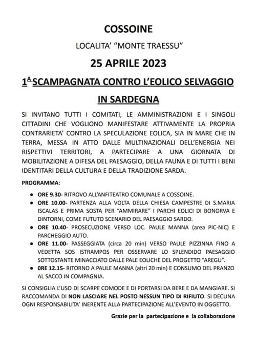 passeggiata contro l'eolico 