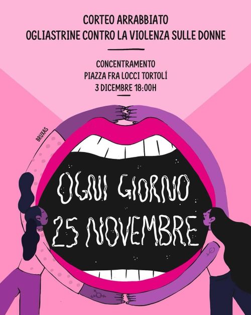 Corteo arrabbiato - ogliastrine contro la violenza sulle donne