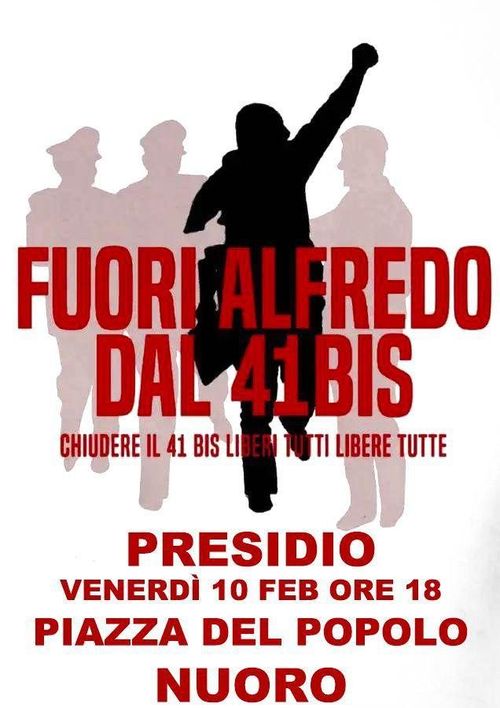 Presidio solidale con Alfredo contro il 41bis