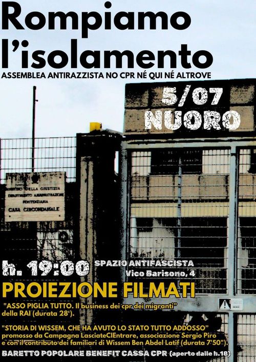 Assemblea antirazzista NO CPR né qui né altrove