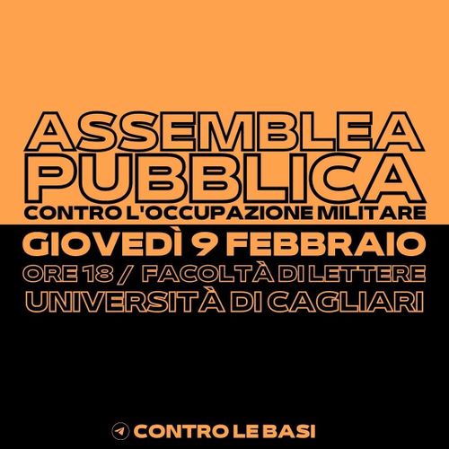 Assemblea pubblica contro l'occupazione militare