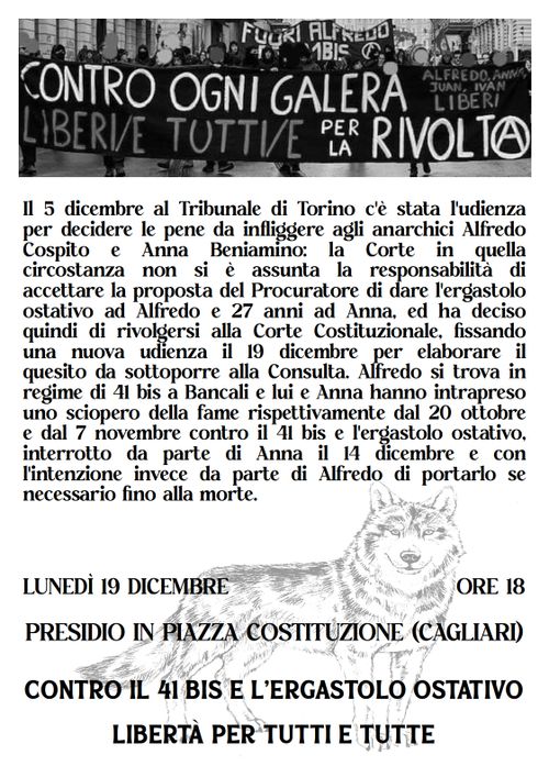 Presidio contro il 41bis e l'ergastolo ostativo
