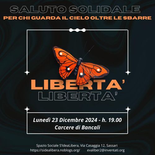 Saluto solidale per chi guarda il cielo oltre le sbarre