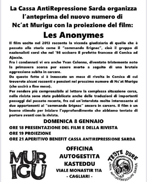 Anteprima del nuovo numero di nc'at Murigu + "Les Anonymes"