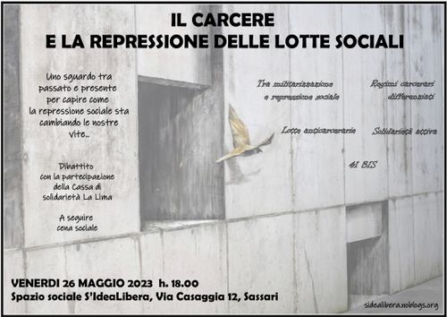Il carcere e la repressione delle lotte sociali