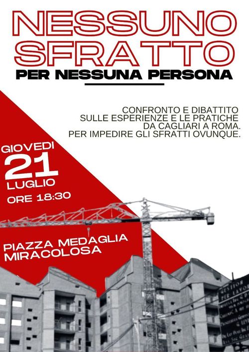 Nessuno sfratto per nessuna persona - Confronto e dibattito