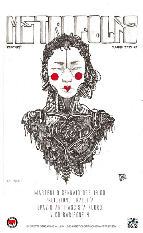 Proiezione "Metropolis" (2001) di Otomo