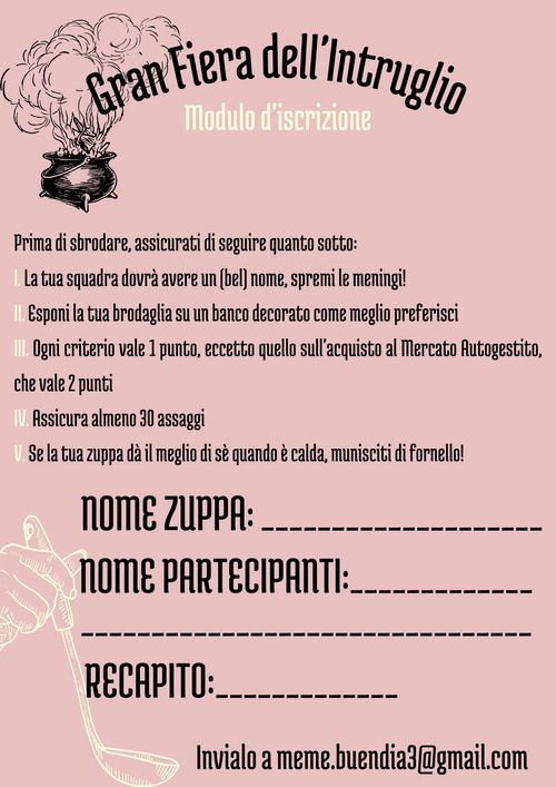 Scadenza Iscrizione Gran Fiera dell'Intruglio