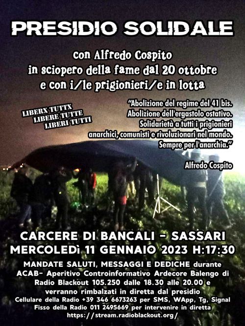 PRESIDIO SOLIDALE al CARCERE DI BANCALI