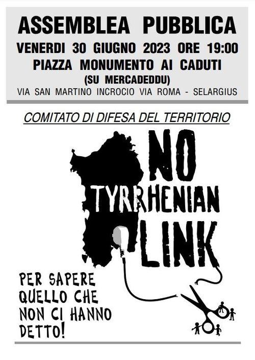 Assemblea pubblica No Tyrrhenian Link