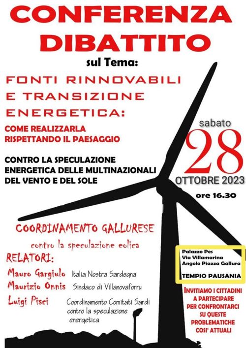 FONTI RINNOVABILI E TRANSIZIONE ENERGICA - CONFERENZA DIBATTITO