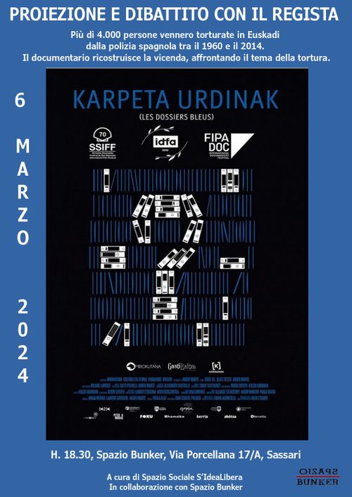 Karpeta Urdinak: proiezione e dibattito con il regista